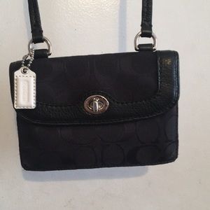 Flash Sale ~ Black Coach Cross-body Wallet Purse